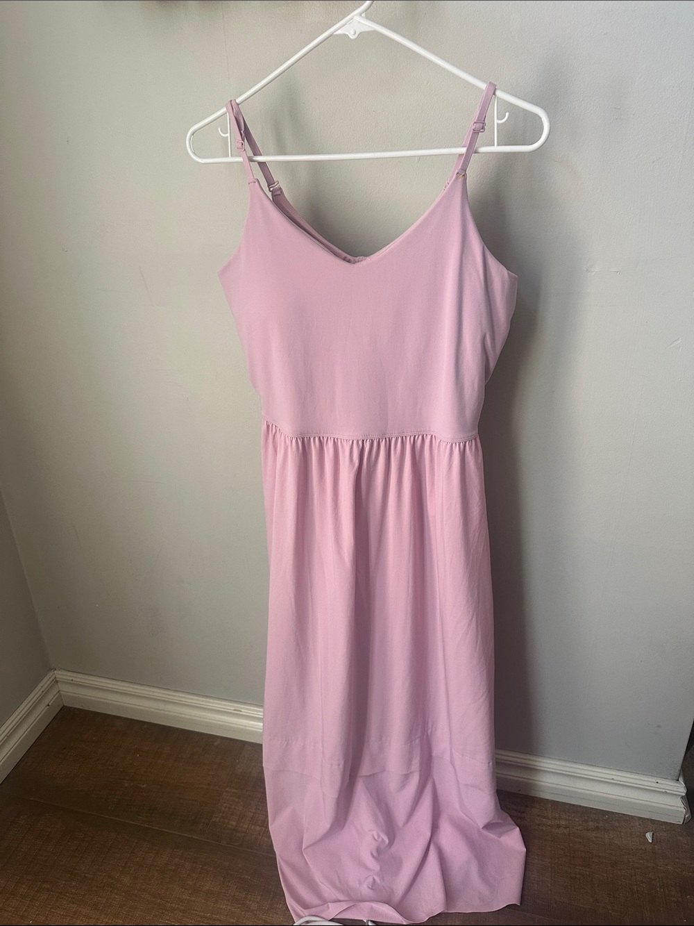 Athleta Light Pink Spaghetti-Strap Maxi Dress